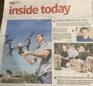 Sky Media Productions Page 2 Central Coast Express Advocate Newspaper Article Drones UAV Safety